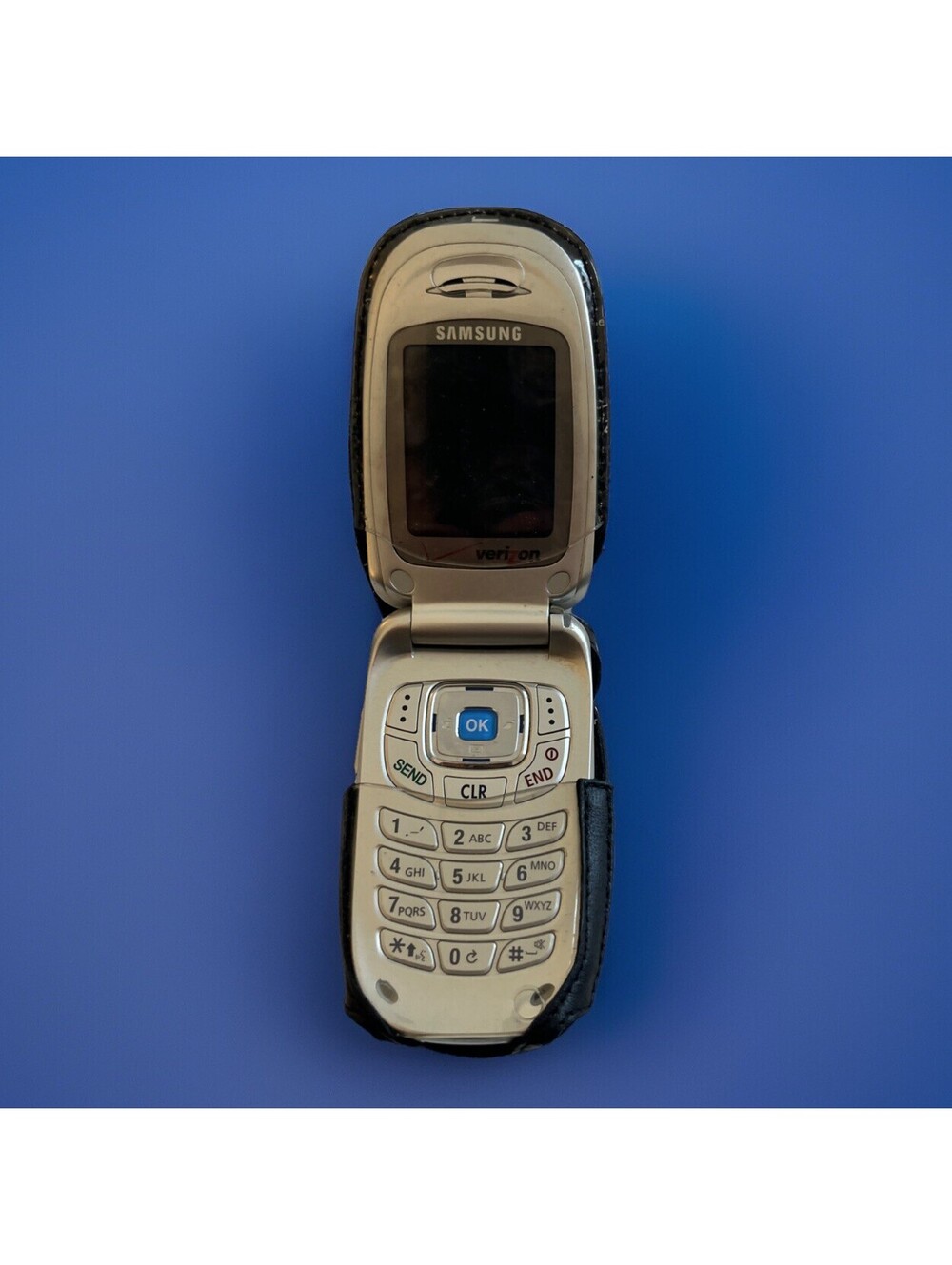 Samsung SCH-A650 Silver ( Verizon ) Cellular Flip Phone W Case Untested As Is